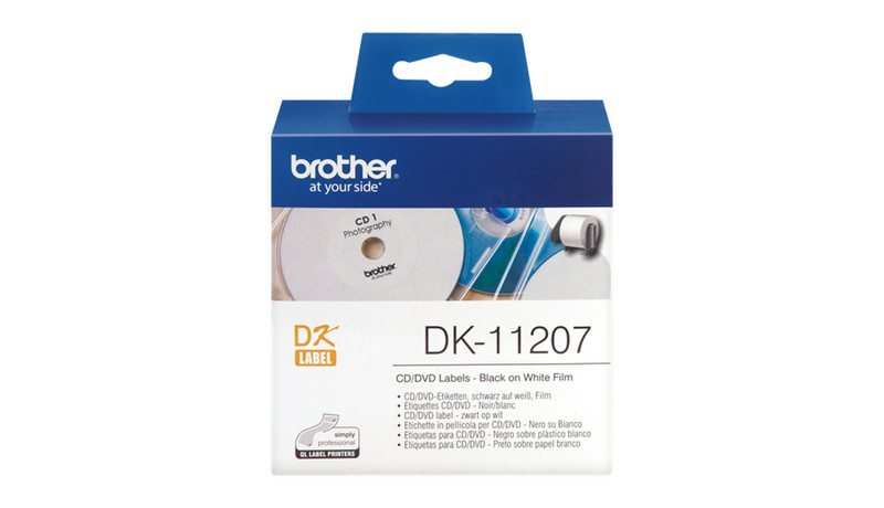 Brother DK-11207 Черный на белом DK этикеточная лента