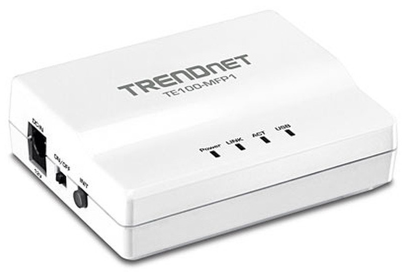Trendnet TE100-MFP1 Ethernet LAN Белый сервер печати