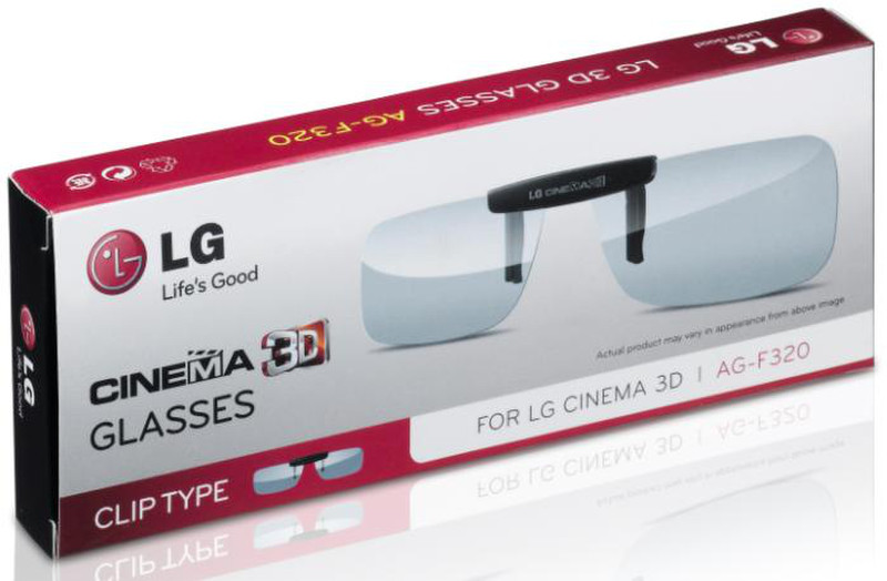 LG AG-F320 Black stereoscopic 3D glasses