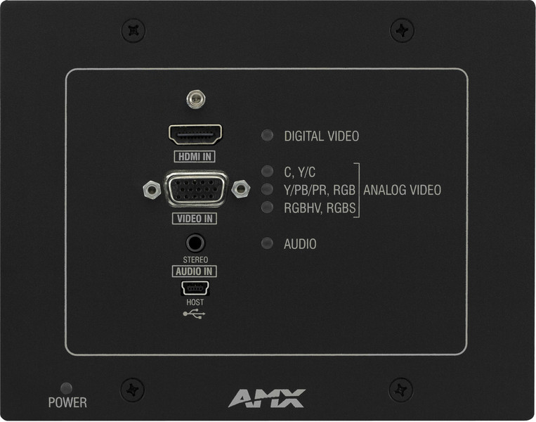 AMX AVB-WP-TX-MULTI-DXLINK 8channels Schwarz Wand-Transmitter