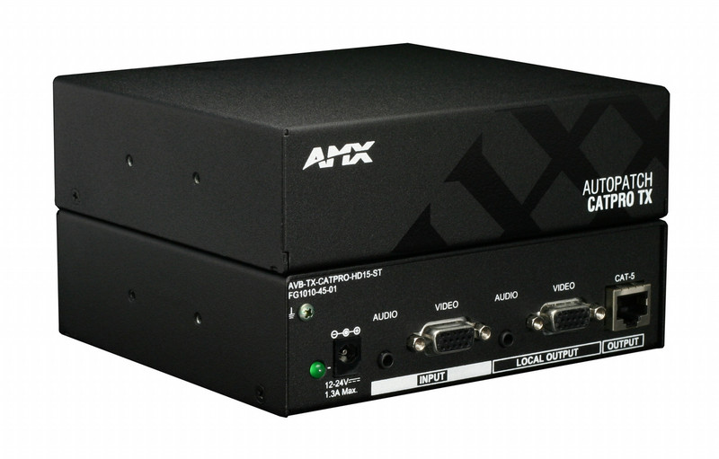 AMX AVB-TX-CATPRO-HD15-5T AV transmitter Черный