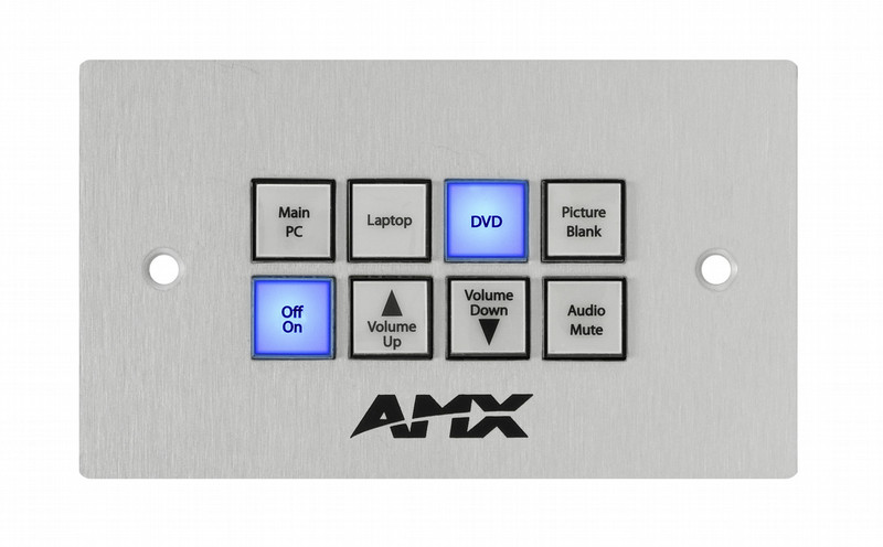 AMX SP-08-AX-UK press buttons Aluminium remote control