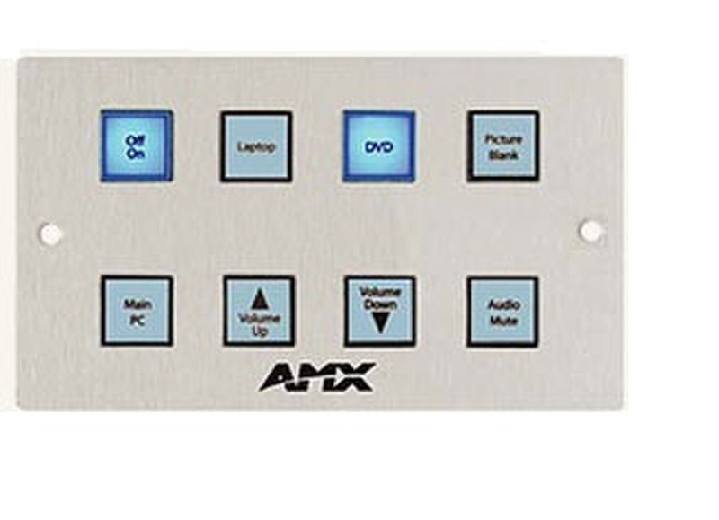 AMX SP-2008-UK Нажимные кнопки Алюминиевый пульт дистанционного управления
