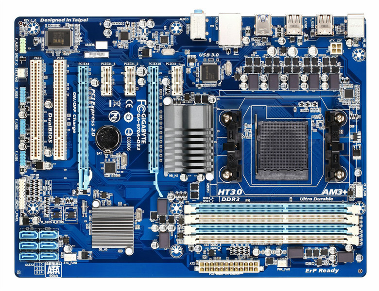 Gigabyte GA-970A-DS3 AMD 970 Socket AM3+ ATX материнская плата