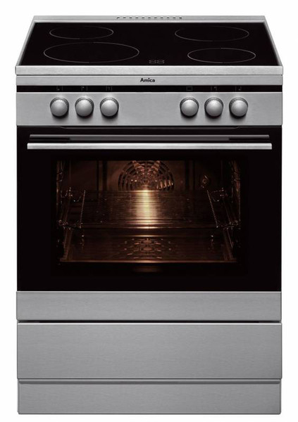 Amica SHC 11176 E Freestanding Ceramic A Stainless steel cooker