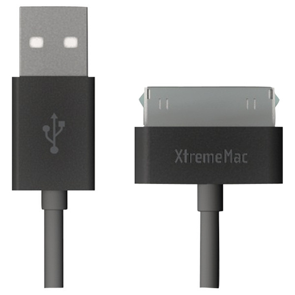 XtremeMac 1.2m USB - 30-pin IPod/IPhone Dock Connector 1.2m USB 2.0 A 30-pin IPod/IPhone Dock Schwarz Handykabel