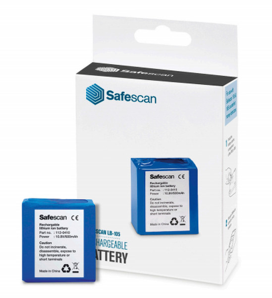 Safescan LB-105 Lithium 600mAh 10.8V Wiederaufladbare Batterie