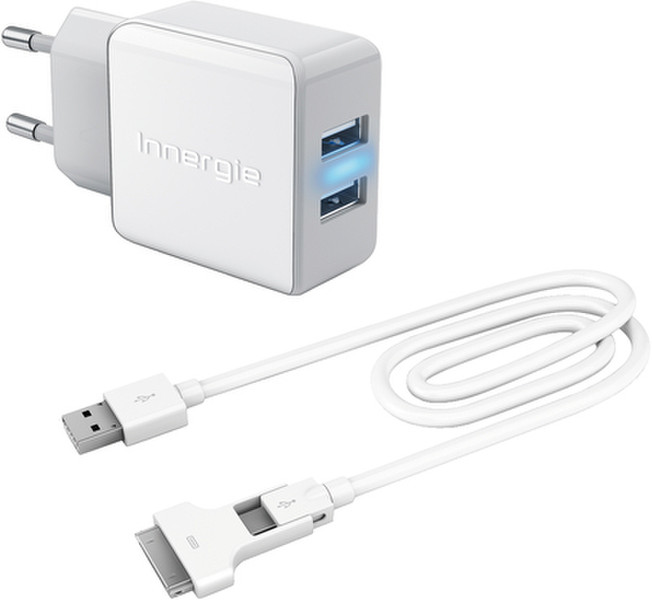 Innergie Duo USB Charging Kit Для помещений 15Вт Белый адаптер питания / инвертор