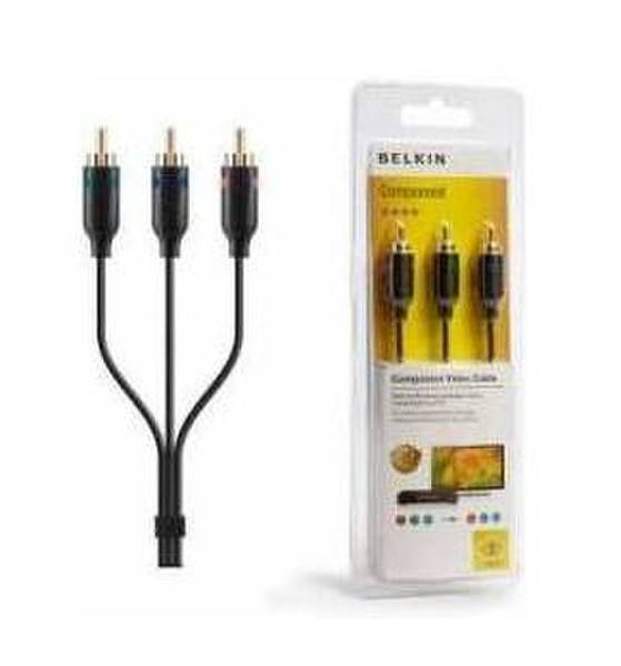 Belkin F3Y081BF2M 2м 3 x RCA Черный компонентный (YPbPr) видео кабель