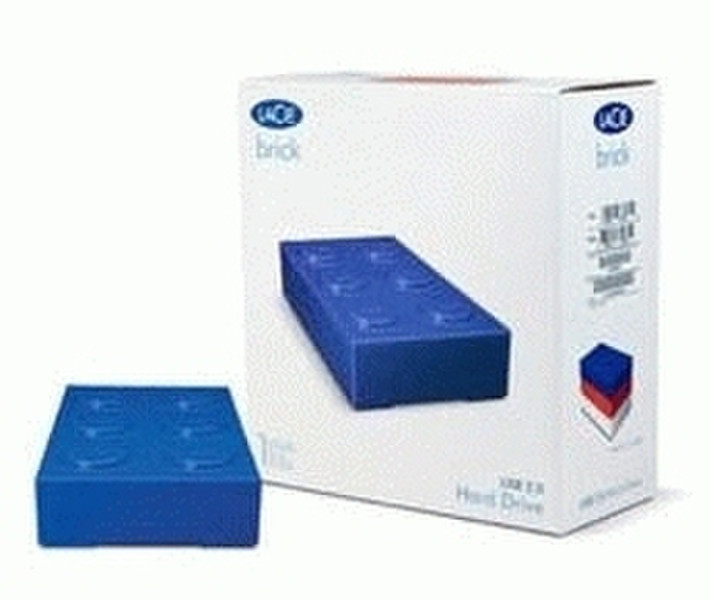 LaCie Brick Desktop Hard Drive 500GB Blue 2.0 500GB Blue external hard drive