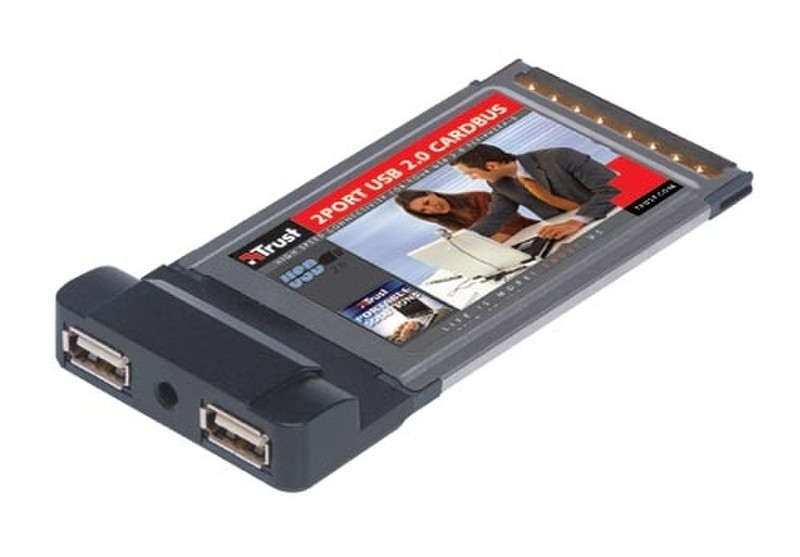 Trust 2Port USB 2.0 Cardbus interface cards/adapter