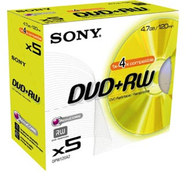 Sony Dvd+rw 4.7gb /ds 5