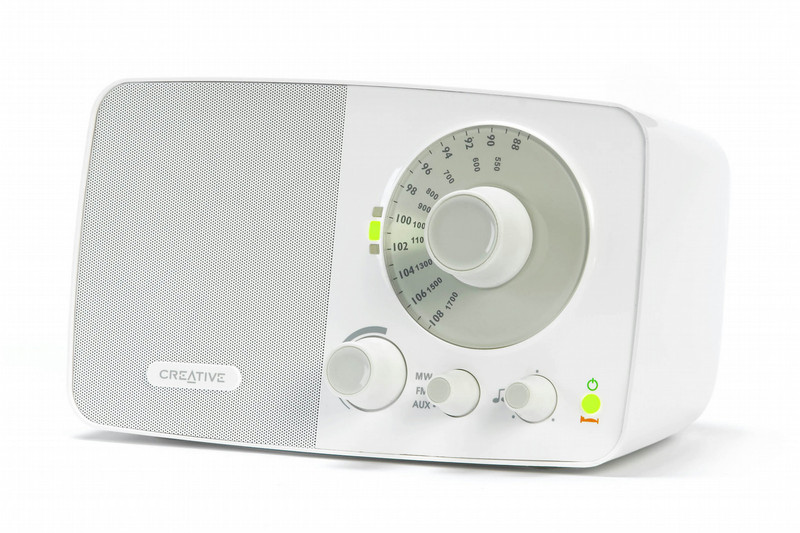 Creative Labs SoundWorks Radio 705 White Tragbar Analog Weiß Radio