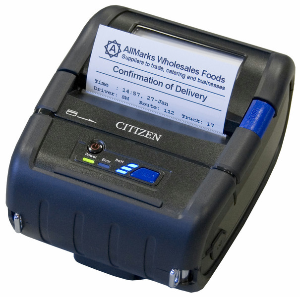 Citizen CMP-30 Bluetooth Direkt Wärme Mobiler Drucker 203 x 203DPI Schwarz