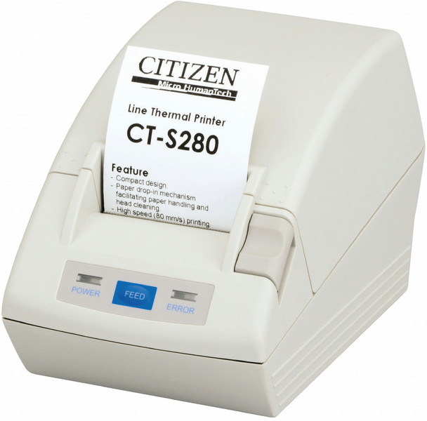 Citizen CT-S280 Прямая термопечать POS printer 203 x 203dpi Белый