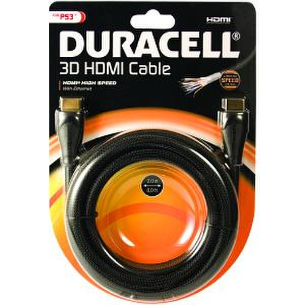Duracell PS3C15DU 2m HDMI HDMI Schwarz HDMI-Kabel