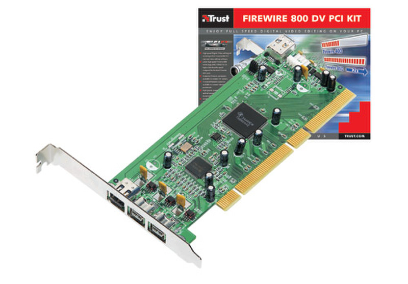 Trust FireWire 800 DV PCI Kit Schnittstellenkarte/Adapter