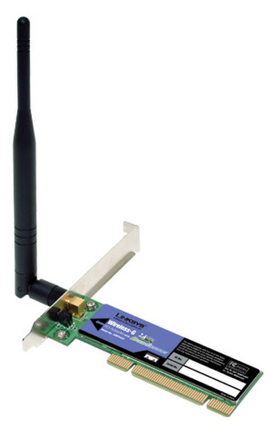 Linksys Wireless-G PCI Card with SpeedBooster 802.11g Internal 54Mbit/s networking card