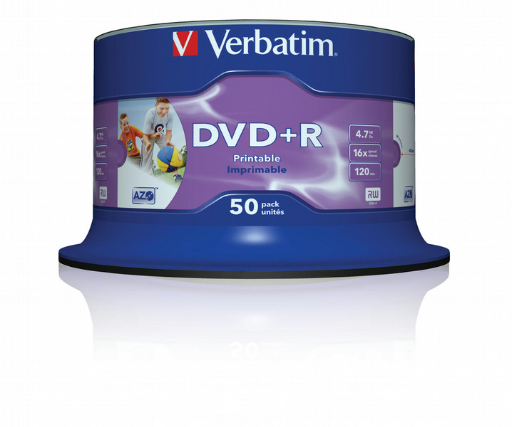 Verbatim DVD+R Wide Inkjet Printable ID Branded 4.7GB DVD+R 50Stück(e)