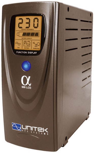 UNITEK Alpha 500 LCD 500VA uninterruptible power supply (UPS)