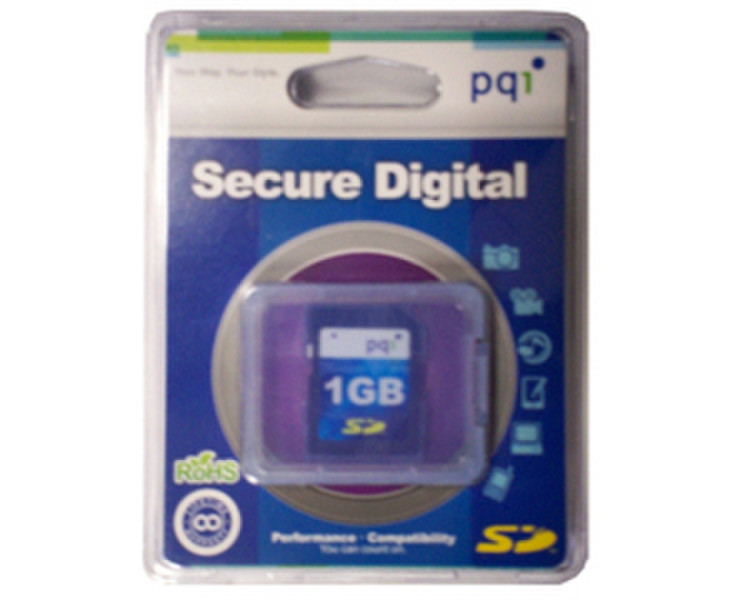 PQI Secure Digital Standard 1GB 1GB SD memory card