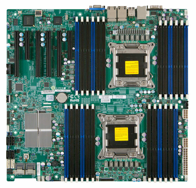 Supermicro X9DR3-LN4F+ Intel C606 LGA 2011 (Socket R) Extended ATX server/workstation motherboard