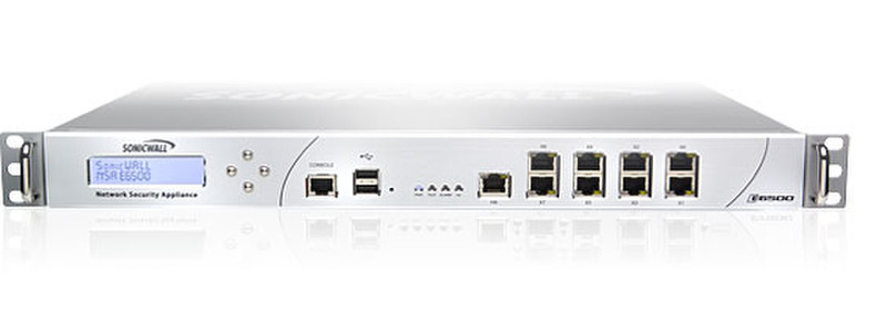 DELL SonicWALL Network Security Appliance (NSA) E6500 + One (1) year of GAV/IPS Subscription 1U 5000Mbit/s Firewall (Hardware)