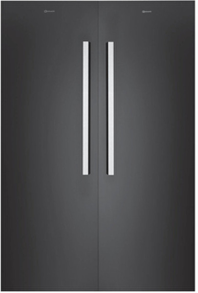 Bauknecht KGK 360 ES freestanding 602L Black,Grey side-by-side refrigerator