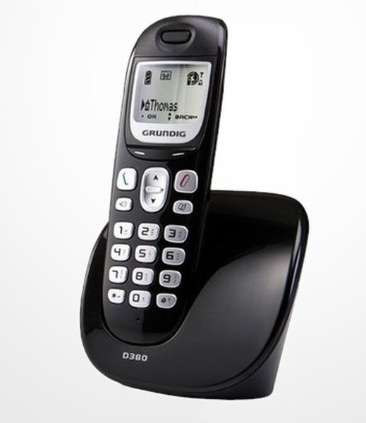 Sagemcom D380 DECT Идентификация абонента (Caller ID) Черный телефон
