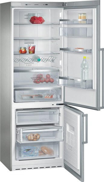 Siemens KG49NAI22 Отдельностоящий 399л A+ Нержавеющая сталь холодильник с морозильной камерой