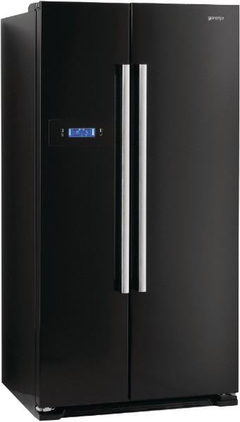 Gorenje NRS85728BK freestanding A+ Black side-by-side refrigerator