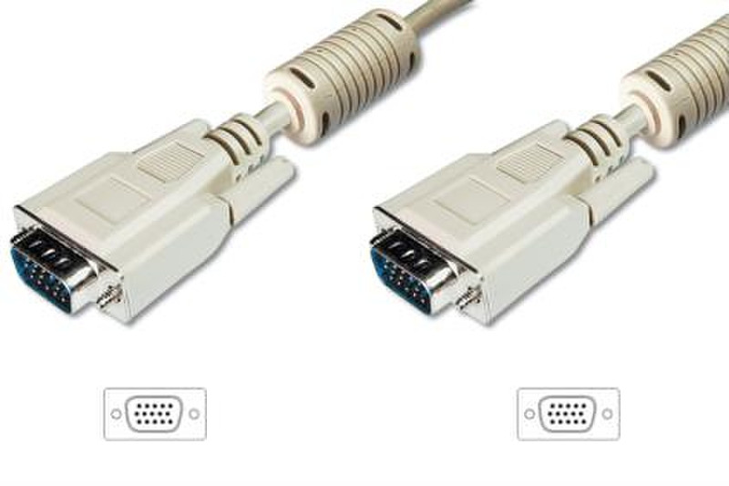 ASSMANN Electronic AK-310103-018-E 1.8m VGA (D-Sub) VGA (D-Sub) Beige,Nickel VGA cable