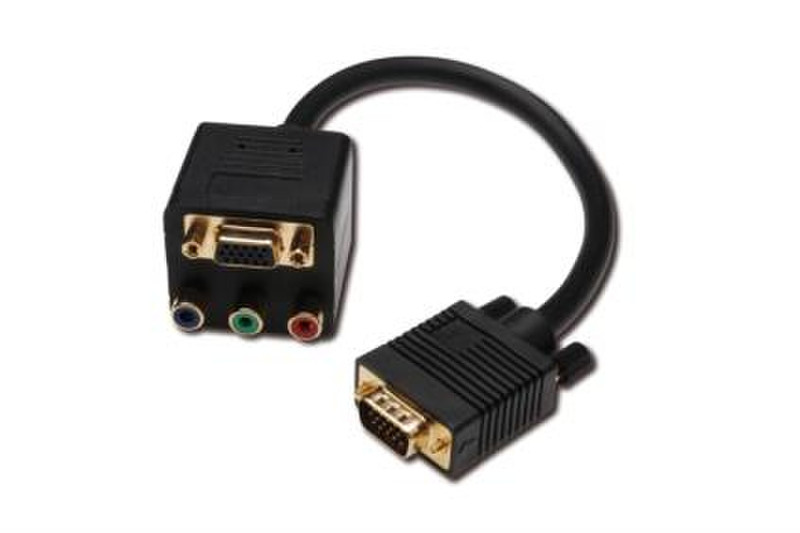 ASSMANN Electronic AK-310401-002-S 0.2m VGA (D-Sub) VGA (D-Sub) + RCA Black video cable adapter