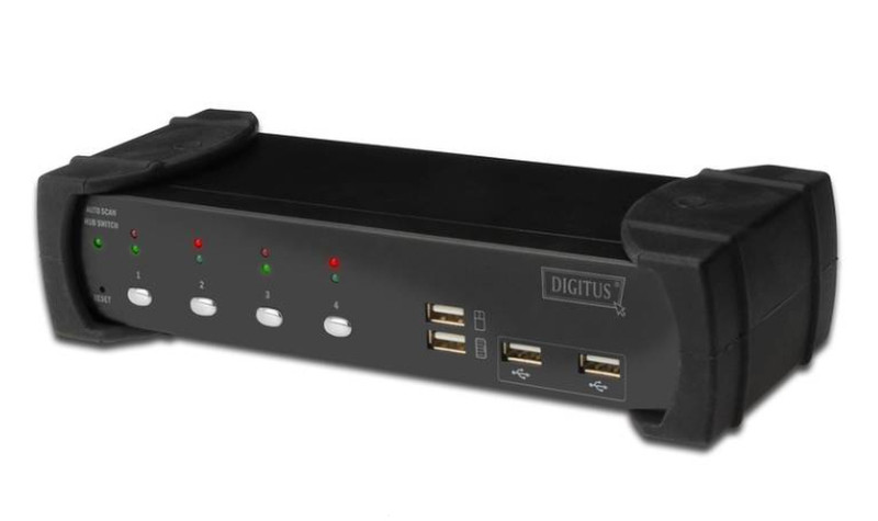 Digitus DS-12840 Schwarz Tastatur/Video/Maus (KVM)-Switch