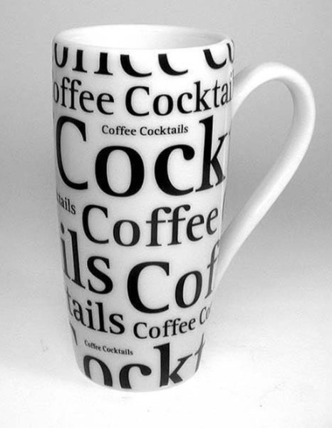 Könitz Porzellan 4pc Coffee Bar No. 8 - Cocktail Mug - Writing Black,White 4pc(s)