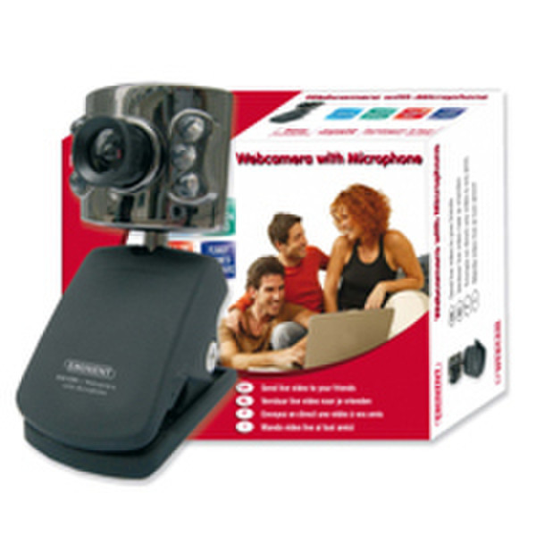 Eminent EM1089 Webcamera with Microphone 640 x 480пикселей USB Черный вебкамера