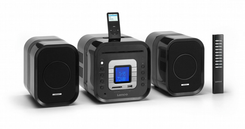 Lenco Micro Hi-Fi set / iPod docking station Micro-Set 5W Schwarz