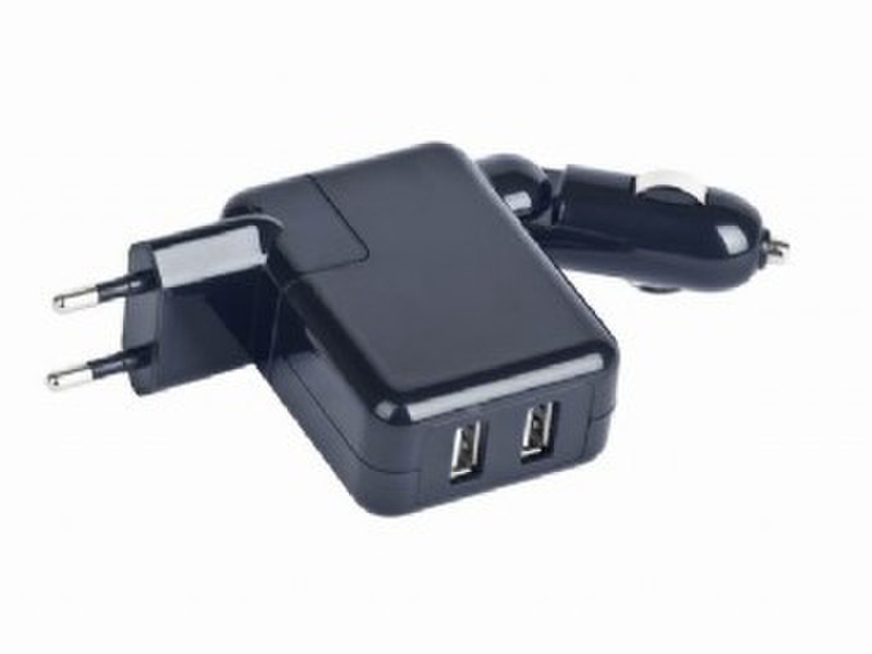Gembird MP3A-UC-ACCAR2 Авто, Для помещений Черный зарядное для мобильных устройств
