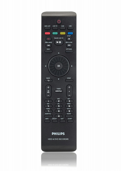 Philips CRP641/01 Нажимные кнопки Черный пульт дистанционного управления