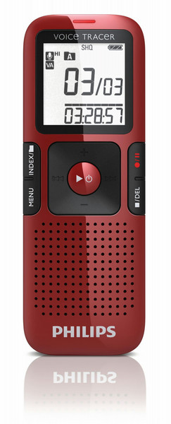 Philips Voice Tracer LFH0648/27 Flash card Black,Bordeaux,Red dictaphone