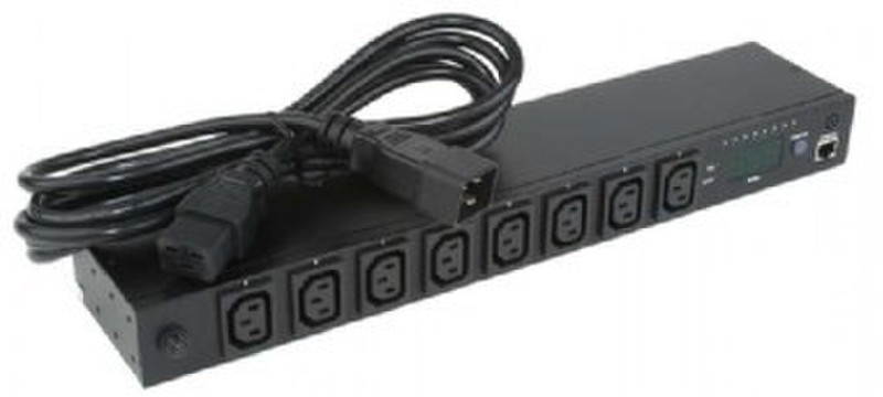 EnerGenie EG-PDU-002 8AC outlet(s) 1U Black power distribution unit (PDU)