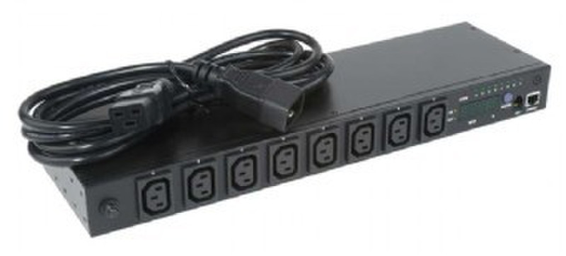 EnerGenie EG-PDU-006 8AC outlet(s) 1U Black power distribution unit (PDU)