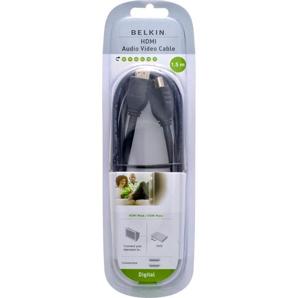 Belkin Cable HDMI - HDMI, 1.5m 1.5m Schwarz HDMI-Kabel