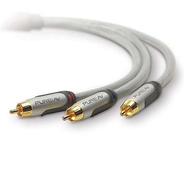 Belkin PureAV Component Video Cable, 4.9m 4.9м Cеребряный компонентный (YPbPr) видео кабель