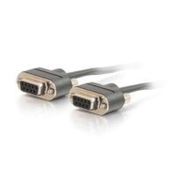 C2G 6ft CMP-Rated Low Profile DB9 Null Modem Cable F-F