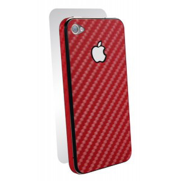 NLU BodyGuardz iPhone 4/4S Armor Carbon Fiber Cover Red