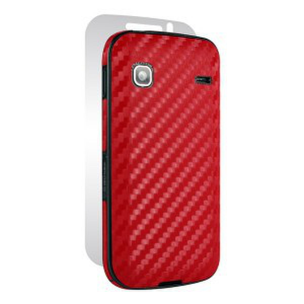 NLU Carbon Fiber armor Samsung Galaxy Gio Cover case Rot