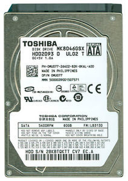 Toshiba 80GB Serial ATA 80ГБ Serial ATA II внутренний жесткий диск