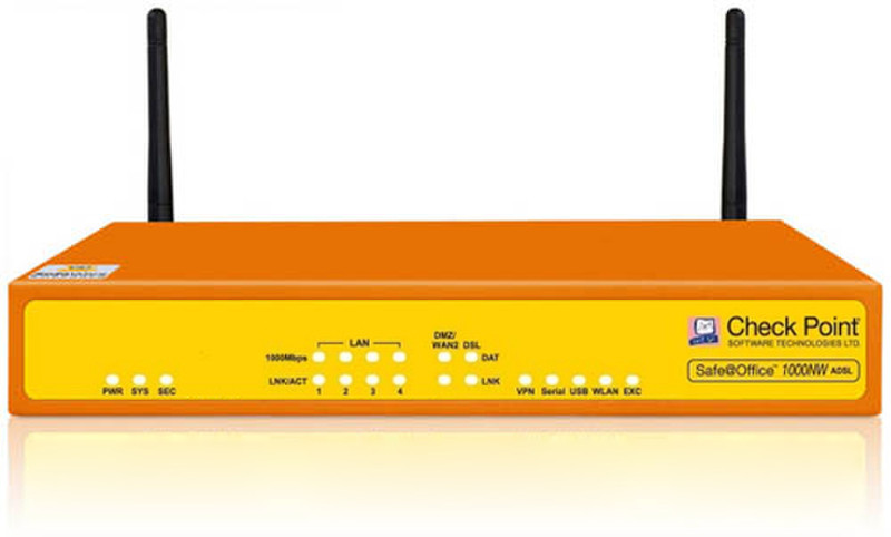 Check Point Software Technologies Safe@Office 1000NW ADSL 1000Mbit/s hardware firewall