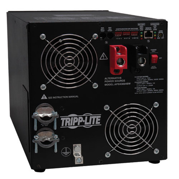 Tripp Lite Преобразователь/зарядное устройство PowerVerter® серии APS X на выходную нагрузку 3000 Вт с автоматическим переключением режимов питания и кабельным входом/выходом